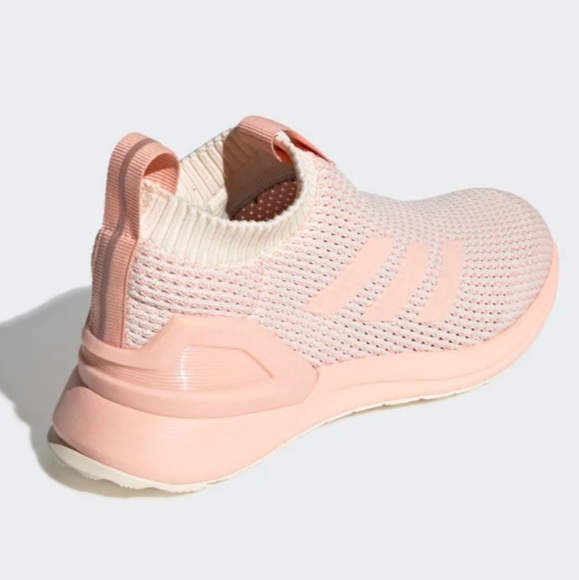 Adidas Rapidarun Knit Sock Pink Sneakers Laceless - Picture 4 of 6